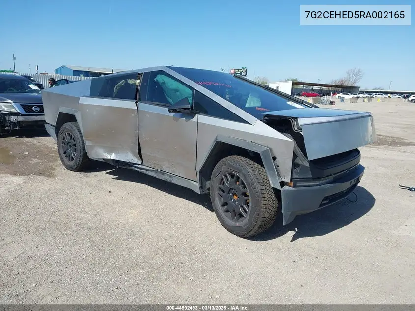 2024 Tesla Cybertruck All-Wheel Drive VIN: 7G2CEHED5RA002165 Lot: 44592493