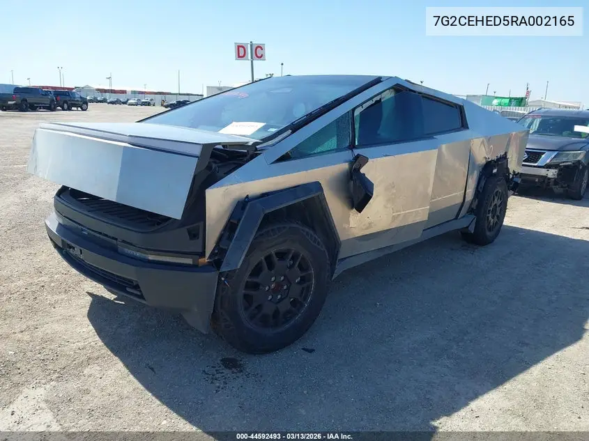 2024 Tesla Cybertruck All-Wheel Drive VIN: 7G2CEHED5RA002165 Lot: 44592493