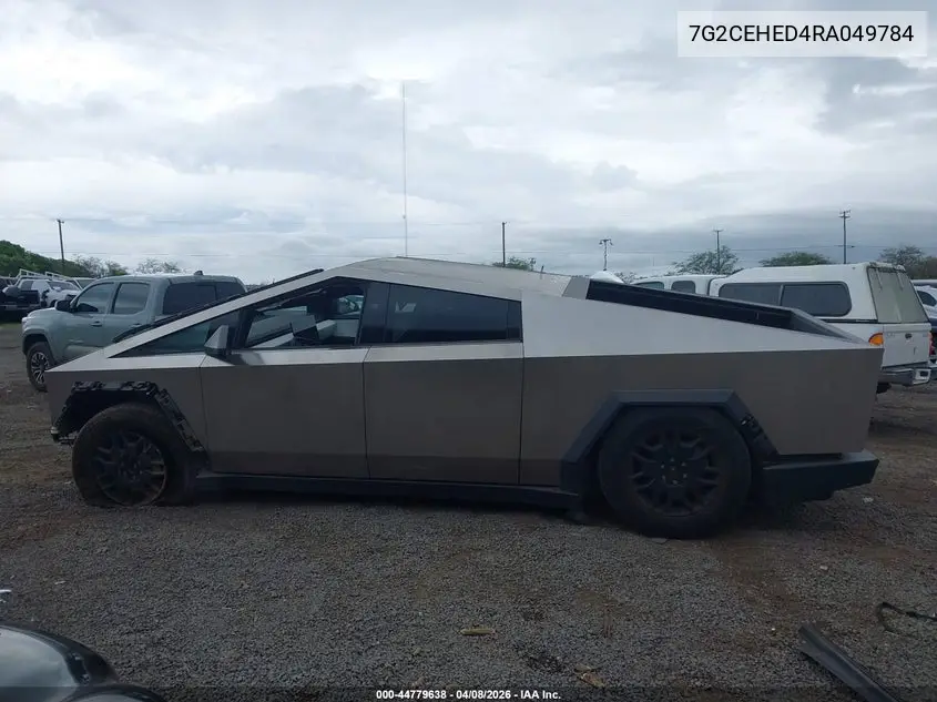 2024 Tesla Cybertruck All-Wheel Drive VIN: 7G2CEHED4RA049784 Lot: 44779638