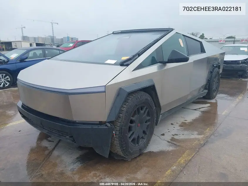 2024 Tesla Cybertruck Cyberbeast VIN: 7G2CEHEE3RA022181 Lot: 44879105
