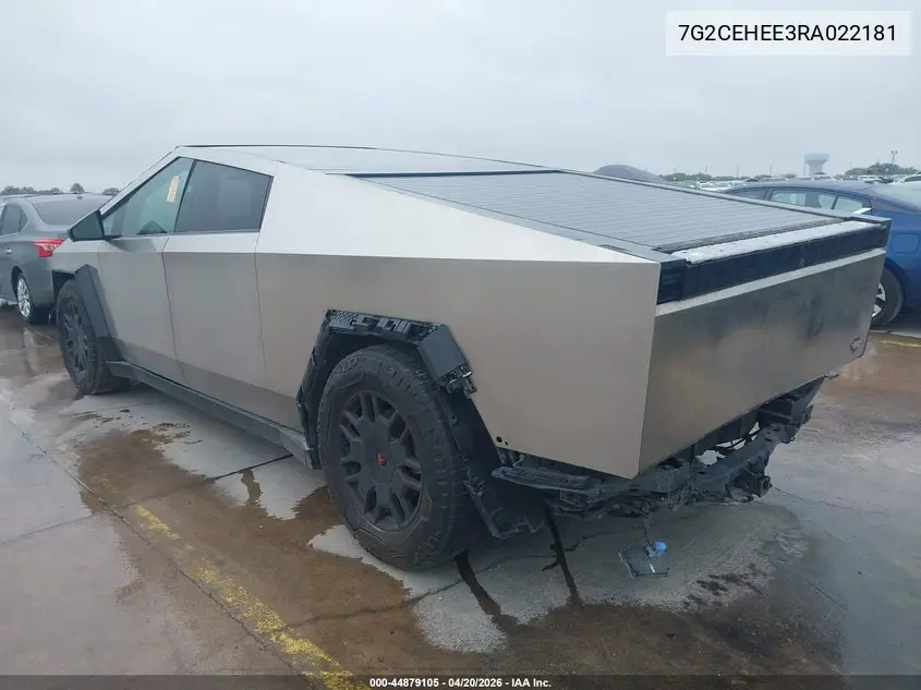 2024 Tesla Cybertruck Cyberbeast VIN: 7G2CEHEE3RA022181 Lot: 44879105