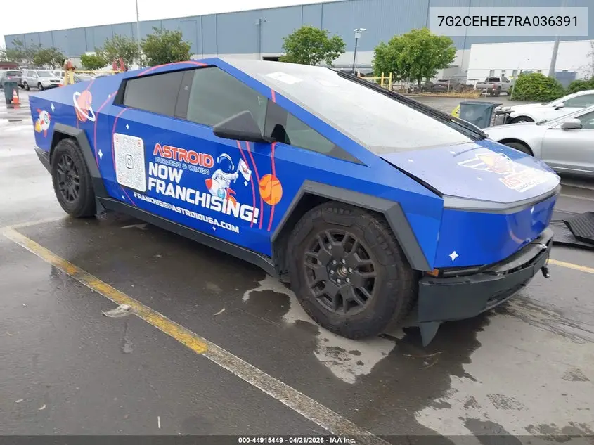 2024 Tesla Cybertruck Cyberbeast VIN: 7G2CEHEE7RA036391 Lot: 44915449
