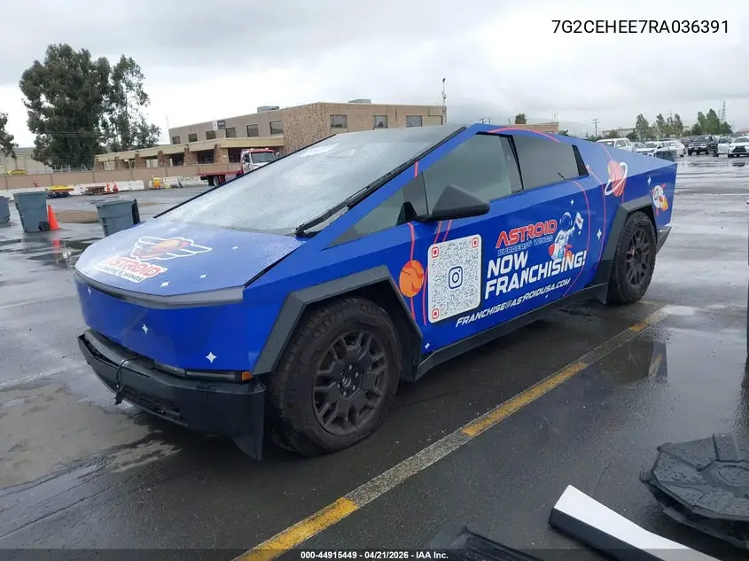 2024 Tesla Cybertruck Cyberbeast VIN: 7G2CEHEE7RA036391 Lot: 44915449