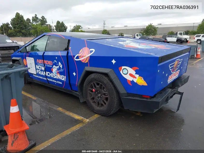 2024 Tesla Cybertruck Cyberbeast VIN: 7G2CEHEE7RA036391 Lot: 44915449