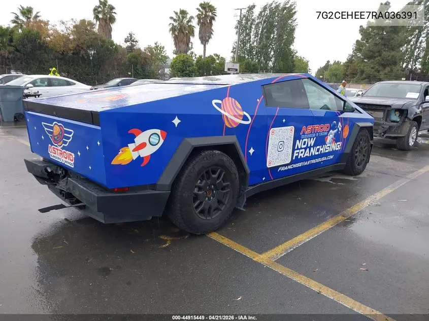 2024 Tesla Cybertruck Cyberbeast VIN: 7G2CEHEE7RA036391 Lot: 44915449