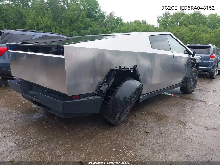 2024 Tesla Cybertruck All-Wheel Drive VIN: 7G2CEHED6RA048152 Lot: 45045939