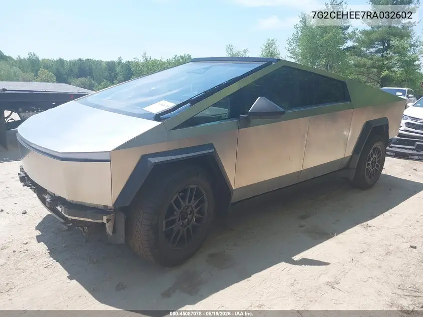2024 Tesla Cybertruck Cyberbeast VIN: 7G2CEHEE7RA032602 Lot: 45087078