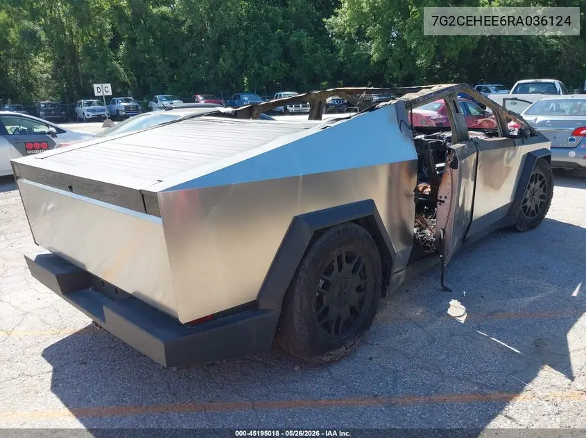 2024 Tesla Cybertruck Cyberbeast VIN: 7G2CEHEE6RA036124 Lot: 45195018
