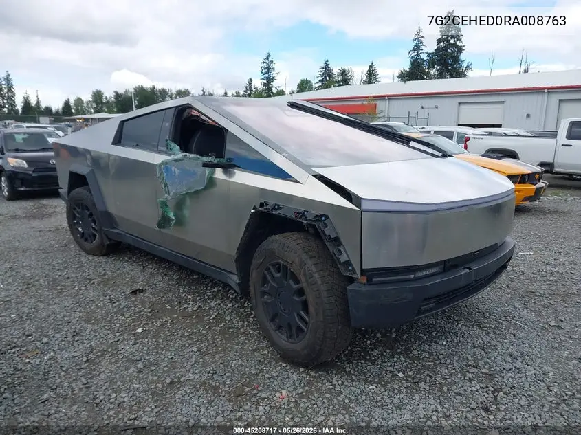 2024 Tesla Cybertruck VIN: 7G2CEHED0RA008763 Lot: 45208717