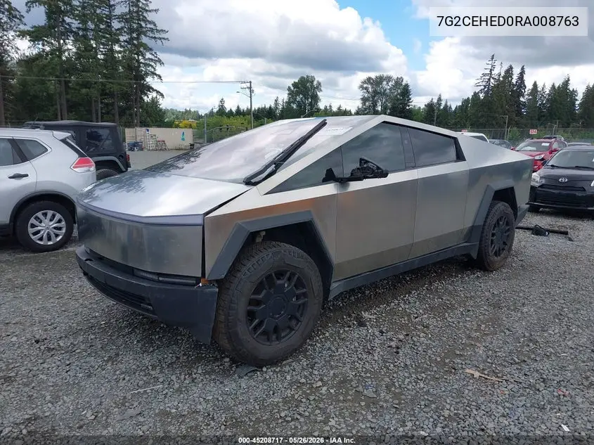 2024 Tesla Cybertruck VIN: 7G2CEHED0RA008763 Lot: 45208717