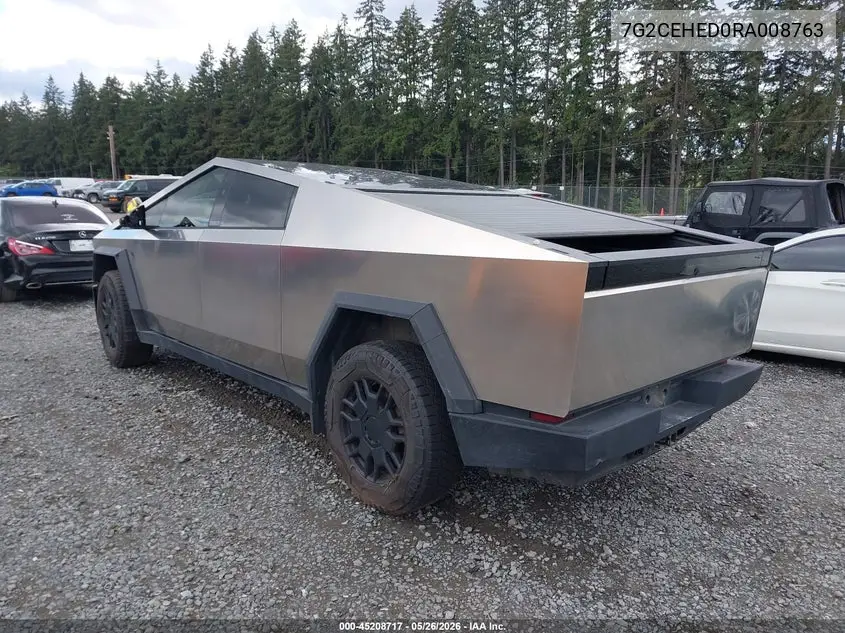 2024 Tesla Cybertruck VIN: 7G2CEHED0RA008763 Lot: 45208717