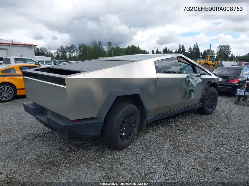 2024 Tesla Cybertruck VIN: 7G2CEHED0RA008763 Lot: 45208717