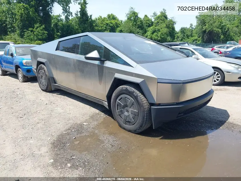 2024 Tesla Cybertruck All-Wheel Drive VIN: 7G2CEHED4RA034458 Lot: 45268270