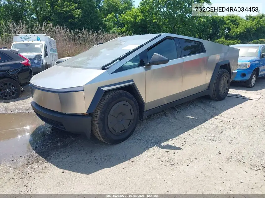 2024 Tesla Cybertruck All-Wheel Drive VIN: 7G2CEHED4RA034458 Lot: 45268270