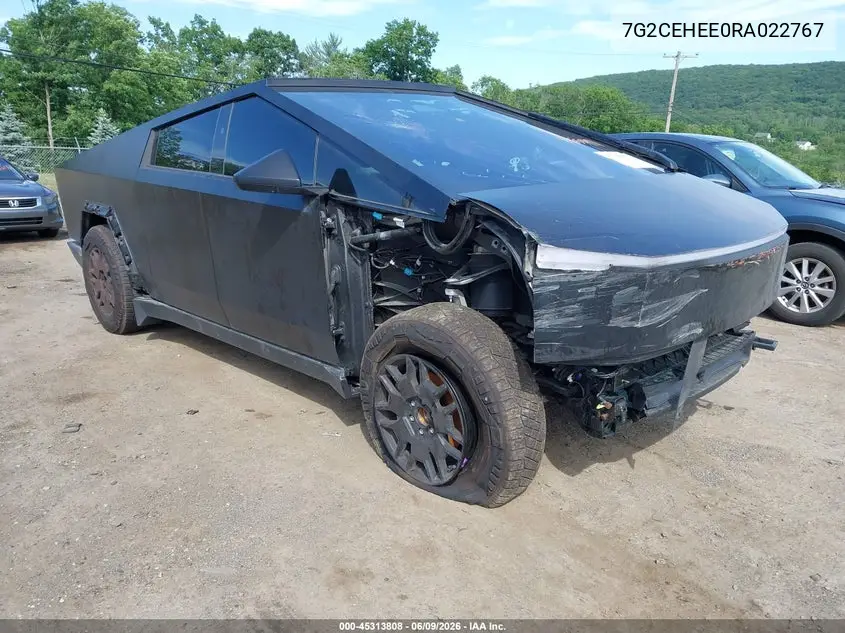 2024 Tesla Cybertruck Cyberbeast VIN: 7G2CEHEE0RA022767 Lot: 45313808
