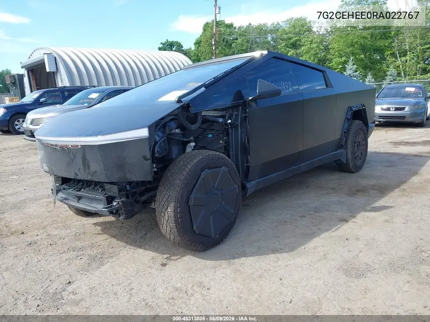 2024 Tesla Cybertruck Cyberbeast VIN: 7G2CEHEE0RA022767 Lot: 45313808