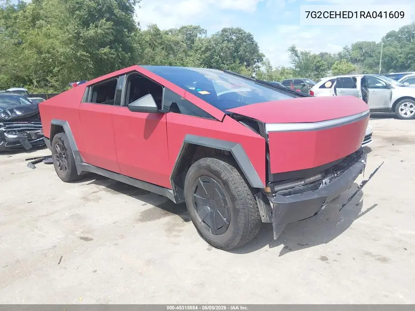 2024 Tesla Cybertruck All-Wheel Drive VIN: 7G2CEHED1RA041609 Lot: 45315884