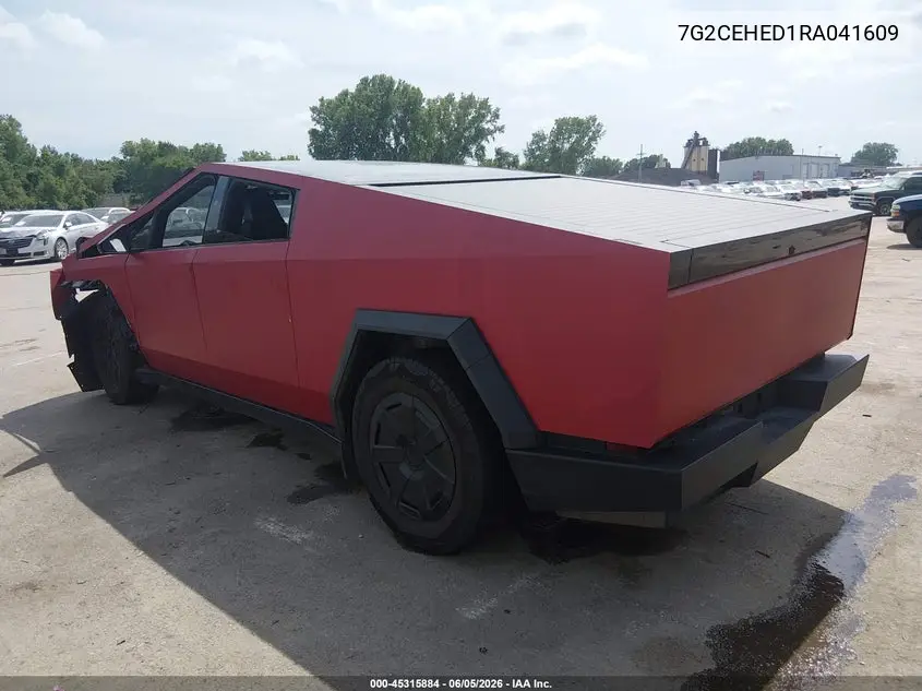 2024 Tesla Cybertruck All-Wheel Drive VIN: 7G2CEHED1RA041609 Lot: 45315884
