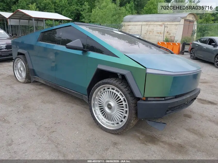 2024 Tesla Cybertruck All-Wheel Drive VIN: 7G2CEHED5RA035716 Lot: 45319711