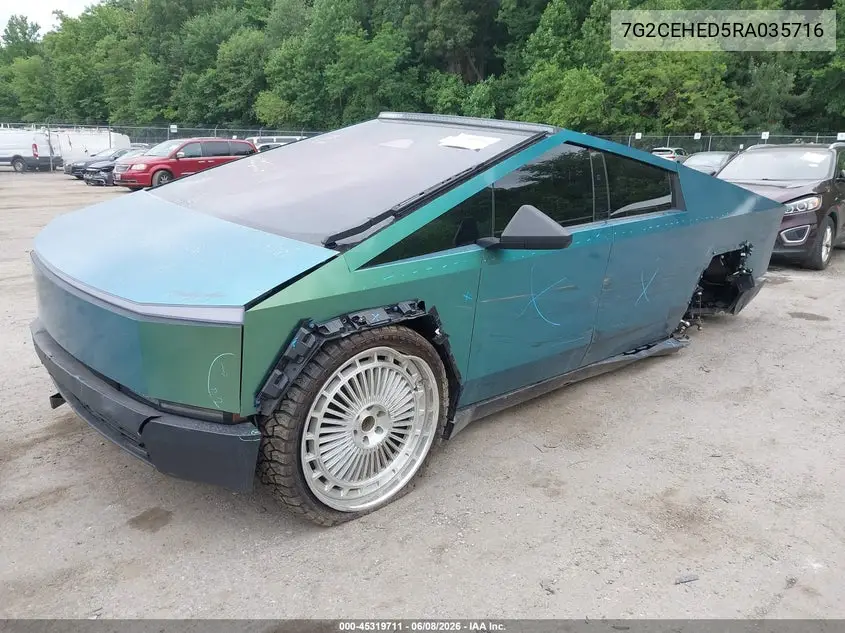2024 Tesla Cybertruck All-Wheel Drive VIN: 7G2CEHED5RA035716 Lot: 45319711