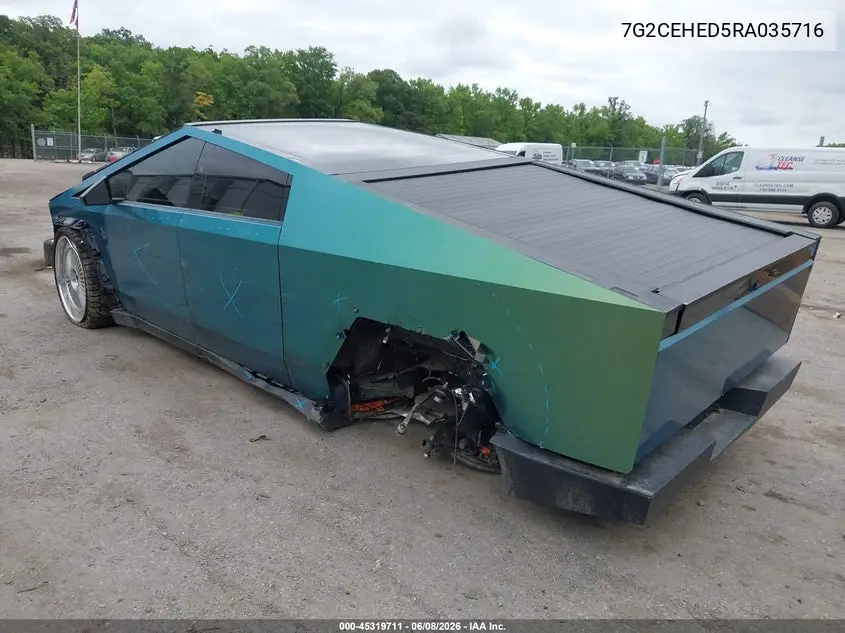 2024 Tesla Cybertruck All-Wheel Drive VIN: 7G2CEHED5RA035716 Lot: 45319711