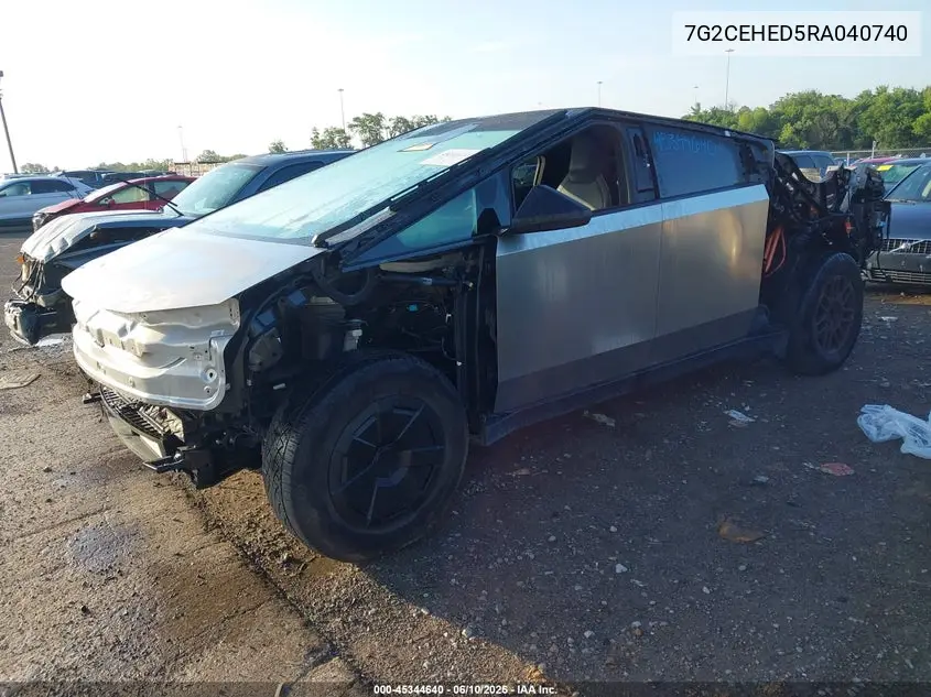2024 Tesla Cybertruck All-Wheel Drive VIN: 7G2CEHED5RA040740 Lot: 45344640
