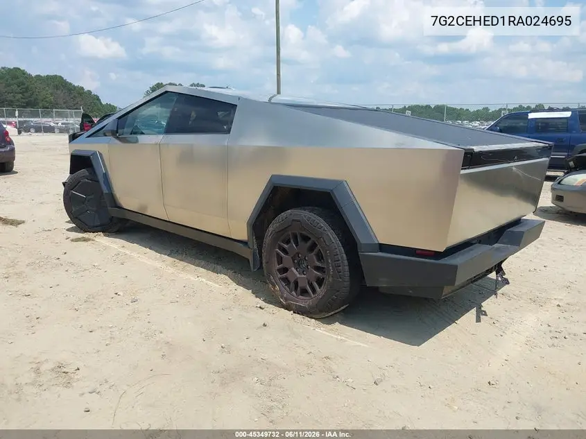 2024 Tesla Cybertruck All-Wheel Drive VIN: 7G2CEHED1RA024695 Lot: 45349732