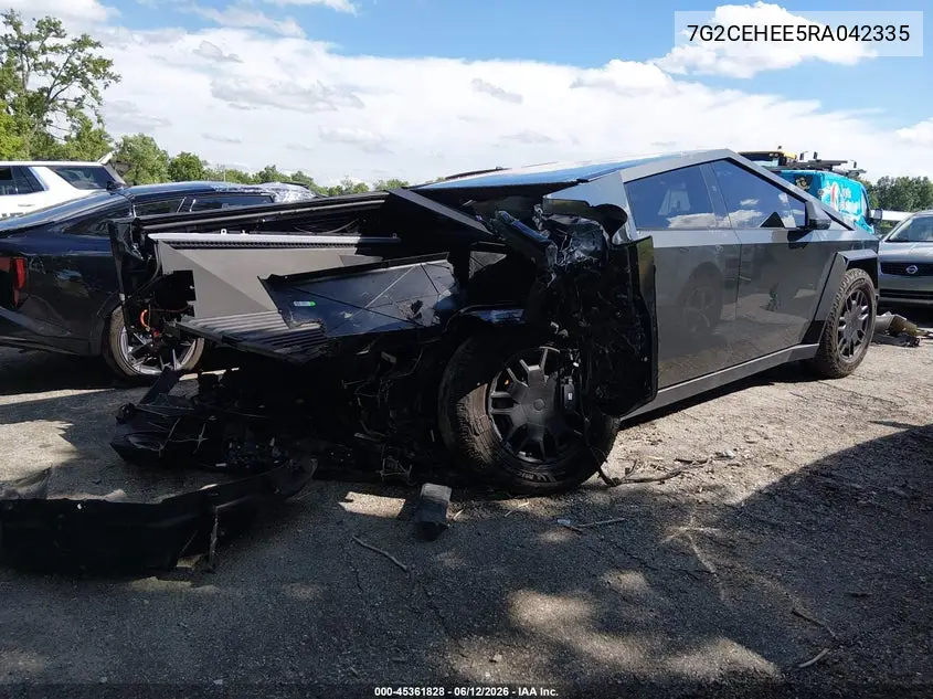 2024 Tesla Cybertruck Cyberbeast VIN: 7G2CEHEE5RA042335 Lot: 45361828