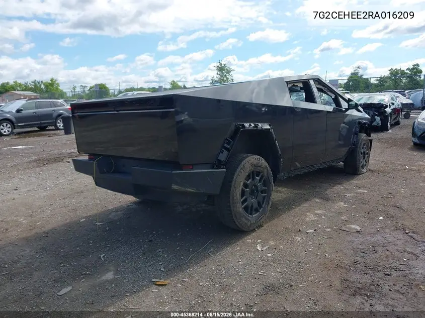 2024 Tesla Cybertruck Cyberbeast VIN: 7G2CEHEE2RA016209 Lot: 45368214