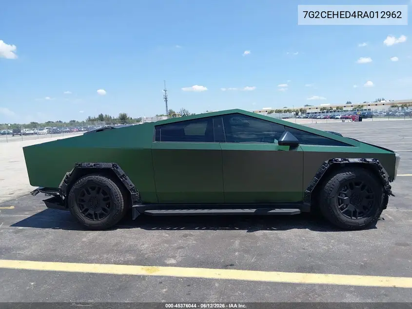 2024 Tesla Cybertruck All-Wheel Drive VIN: 7G2CEHED4RA012962 Lot: 45376044