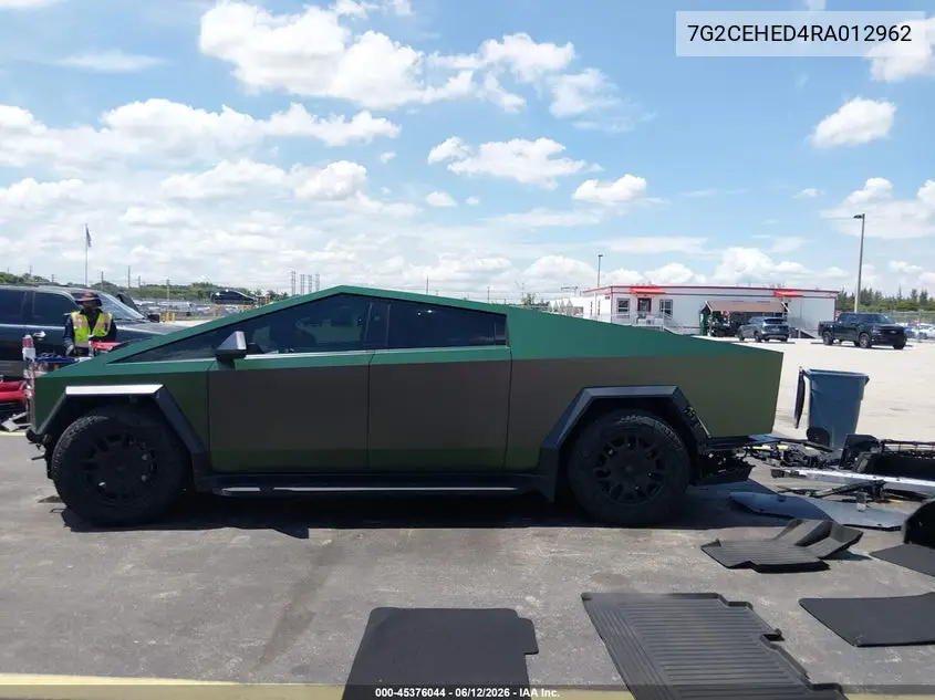 2024 Tesla Cybertruck All-Wheel Drive VIN: 7G2CEHED4RA012962 Lot: 45376044