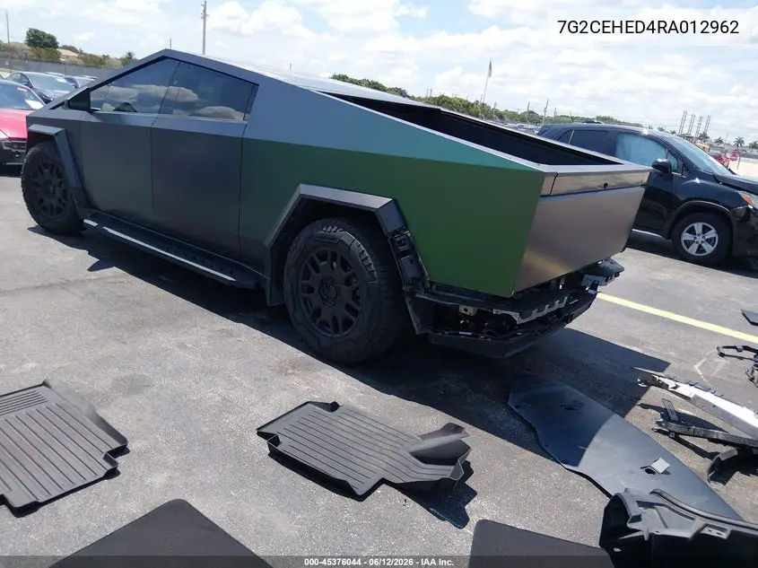 2024 Tesla Cybertruck All-Wheel Drive VIN: 7G2CEHED4RA012962 Lot: 45376044