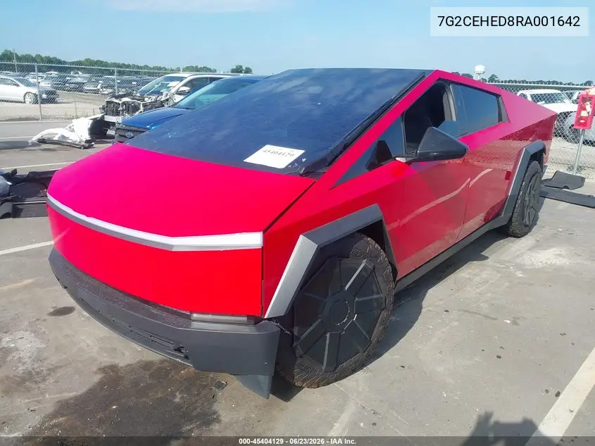 2024 Tesla Cybertruck All-Wheel Drive VIN: 7G2CEHED8RA001642 Lot: 45404129