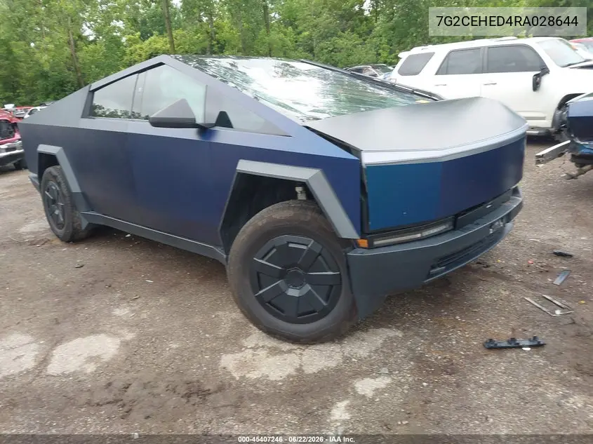 2024 Tesla Cybertruck All-Wheel Drive VIN: 7G2CEHED4RA028644 Lot: 45407246