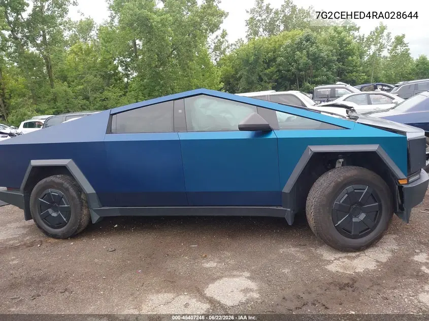 2024 Tesla Cybertruck All-Wheel Drive VIN: 7G2CEHED4RA028644 Lot: 45407246