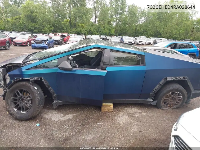 2024 Tesla Cybertruck All-Wheel Drive VIN: 7G2CEHED4RA028644 Lot: 45407246