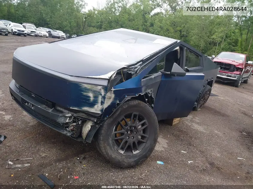 2024 Tesla Cybertruck All-Wheel Drive VIN: 7G2CEHED4RA028644 Lot: 45407246