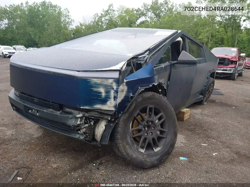 2024 Tesla Cybertruck All-Wheel Drive VIN: 7G2CEHED4RA028644 Lot: 45407246