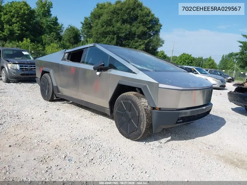 2024 Tesla Cybertruck Cyberbeast VIN: 7G2CEHEE5RA029567 Lot: 45481269