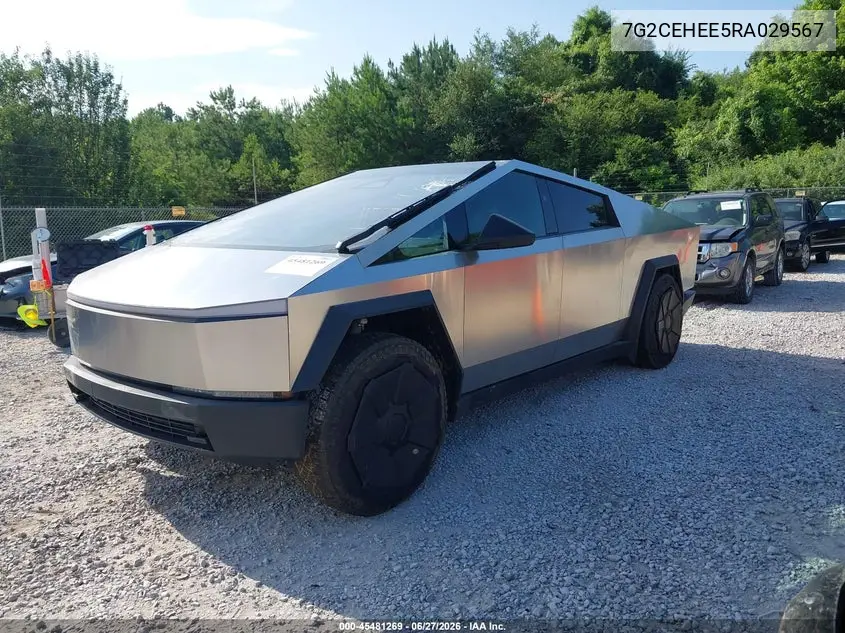 2024 Tesla Cybertruck Cyberbeast VIN: 7G2CEHEE5RA029567 Lot: 45481269