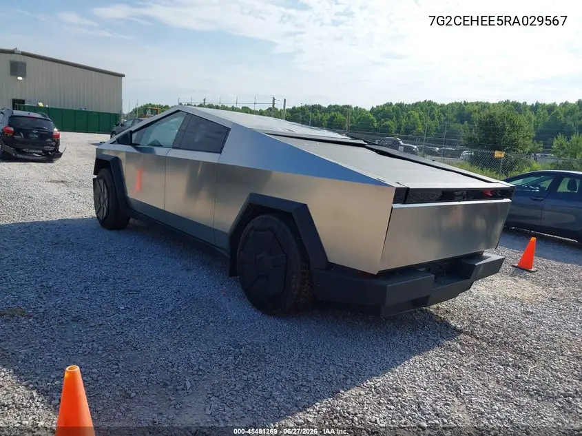 2024 Tesla Cybertruck Cyberbeast VIN: 7G2CEHEE5RA029567 Lot: 45481269