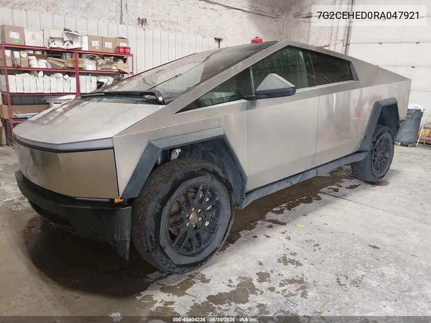 2024 Tesla Cybertruck All-Wheel Drive VIN: 7G2CEHED0RA047921 Lot: 45504236