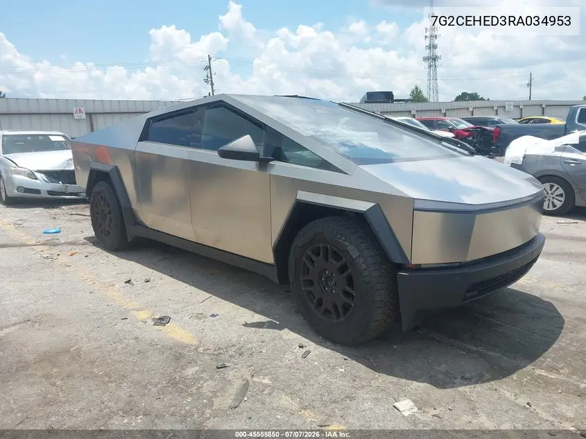 2024 Tesla Cybertruck All-Wheel Drive VIN: 7G2CEHED3RA034953 Lot: 45555850