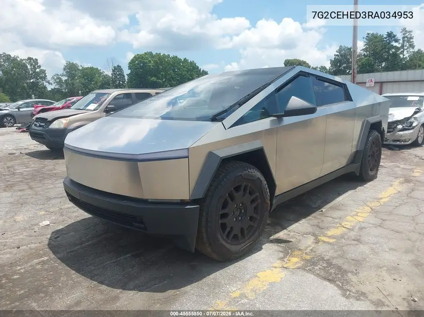 2024 Tesla Cybertruck All-Wheel Drive VIN: 7G2CEHED3RA034953 Lot: 45555850