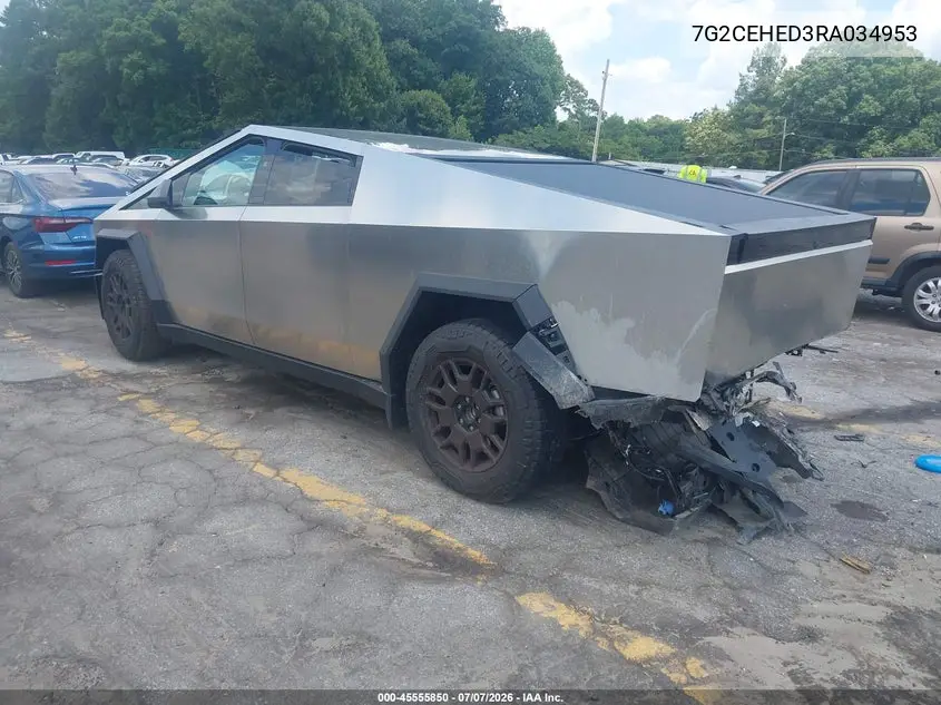 2024 Tesla Cybertruck All-Wheel Drive VIN: 7G2CEHED3RA034953 Lot: 45555850