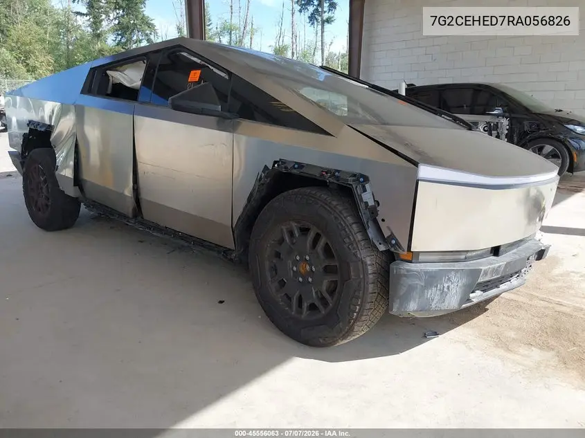 2024 Tesla Cybertruck All-Wheel Drive VIN: 7G2CEHED7RA056826 Lot: 45556063