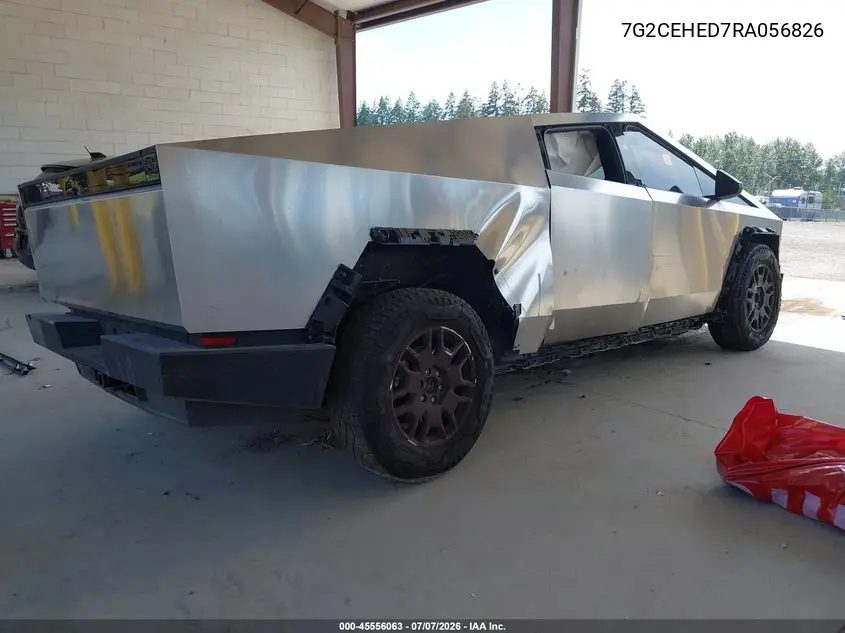 2024 Tesla Cybertruck All-Wheel Drive VIN: 7G2CEHED7RA056826 Lot: 45556063