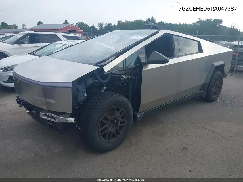 2024 Tesla Cybertruck All-Wheel Drive VIN: 7G2CEHED6RA047387 Lot: 45578897