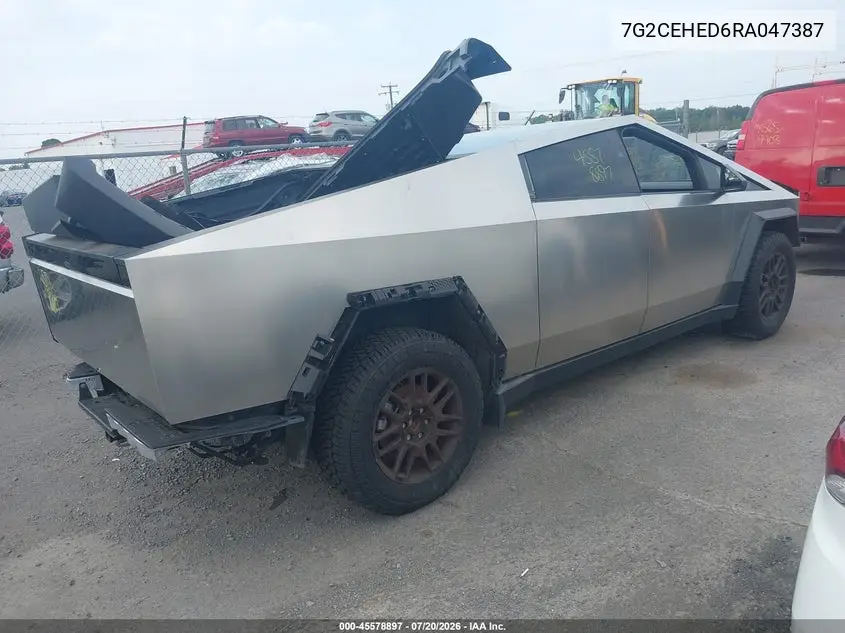 2024 Tesla Cybertruck All-Wheel Drive VIN: 7G2CEHED6RA047387 Lot: 45578897