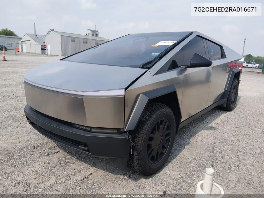 2024 Tesla Cybertruck All-Wheel Drive VIN: 7G2CEHED2RA016671 Lot: 45655788